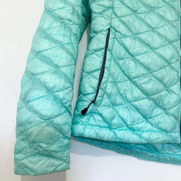 The North Face womens thermoball turquoise blue purple quilted coat jacket SP - Picture 2 of 9